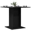 vidaXL Dining Table Black Oak Engineered Wood 31.5 x 31.5 in
