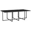 vidaXL Outdoor Dining Set Black Steel frame Large Removable Covers