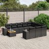 vidaXL Garden Sofa Set Black