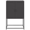 vidaXL Highboard Black Steel Medium Highboard Rectangular Industrial