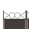 vidaXL 5-Panel Room Divider Brown 78.7"x78.7" Fabric