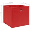 vidaXL Storage Box Set of 10 Red Non-woven fabric 11.0 x 11.0 x 11.0 in
