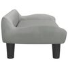 vidaXL Kids Sofa Light Gray Velvet (100% polyester), Solid pine wood, Foam