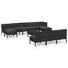 vidaXL Garden Lounge Set Black
