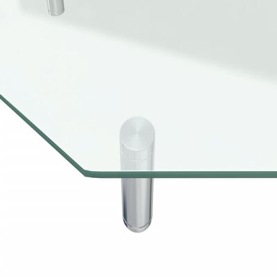 vidaXL Monitor Stand 23.6"x10.2"x3.4" Transparent Glass