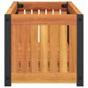 vidaXL Garden Planter 31.5"x11.8"x10.8" Solid Wood Acacia and Steel