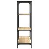 vidaXL Bookshelf Sonoma Oak Engineered wood, Steel 31.9 x 14.2 x 45.3 in