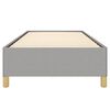 vidaXL Bed Frame Light Gray 100% polyester, plywood, engineered wood Twin