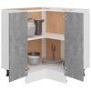 vidaXL Corner Bottom Cabinet Concrete grey Engineered wood Medium