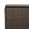 vidaXL Garden Storage Box Brown PE rattan 86.6 in x 19.7 in x 22.8 in