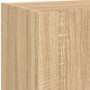 vidaXL TV Cabinet Sonoma oak Engineered wood, glass Compact TV Cabinet