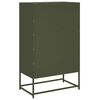 vidaXL Highboard Olive Green Cold-rolled steel Tall Highboard