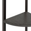 vidaXL Corner Shelf Black Engineered wood, Steel Medium Corner Shelf