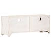 vidaXL TV Cabinet White Solid Acacia Wood Medium TV Cabinet