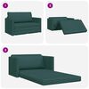 vidaXL Sofa Bed Dark Green 48.82 x 27.95 x 30.71 in Velvet