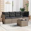 vidaXL Garden Sofa Set Grey, Dark Grey