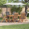 vidaXL Garden Chair 6 pcs Brown and Grey 57 x 71.5 x 104 cm