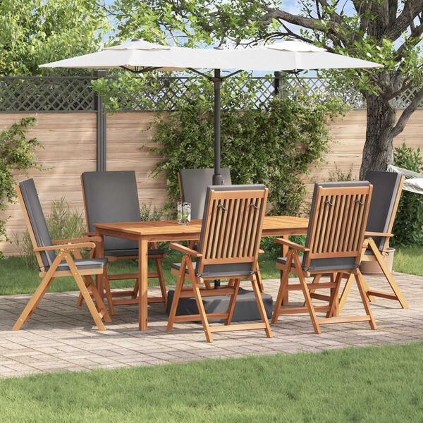 vidaXL Garden Chair 6 pcs Brown and Grey 57 x 71.5 x 104 cm