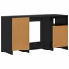 vidaXL Desk 2 pcs Black Oak 55.12 x 19.69 x 29.92 in Engineered Wood