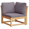 vidaXL Garden Lounge Set Brown and Dark Grey