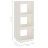 vidaXL Book Cabinet White Solid pine Medium Book Cabinet Rectangular