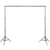 vidaXL Photo Studio Kit 3 Cotton Backdrops Adjustable Frame 10x10 ft