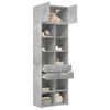 vidaXL Storage Cabinet Concrete grey Engineered wood Tall