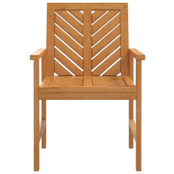 vidaXL Garden Dining Chair Set of 3 Natural wood Solid acacia wood