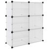 vidaXL Shoe Rack Clear PP Plastic, Steel Medium Stackable Shoe Rack
