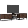 vidaXL TV Cabinet Brown Oak Engineered Wood, Metal Large TV Cabinet