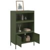 vidaXL Highboard Olive green Steel Medium Highboard Rectangular