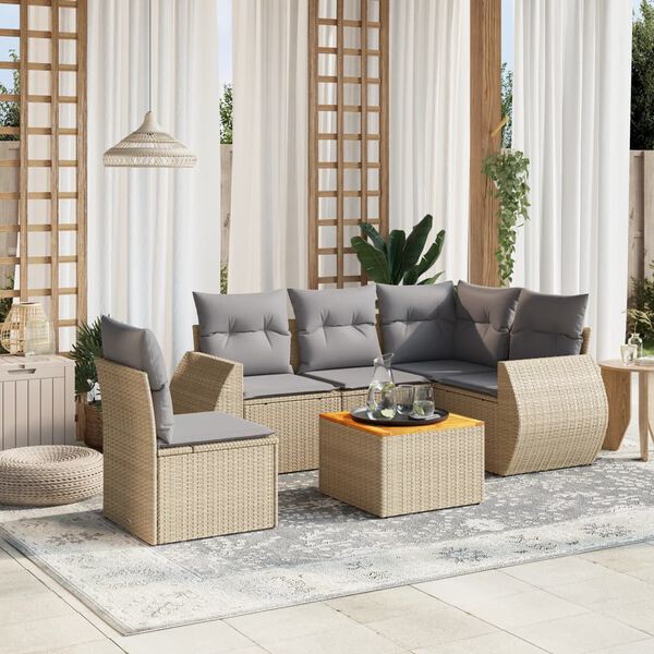 vidaXL Garden Sofa Set Beige