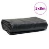 vidaXL Tarpaulin Black 16.4x26.2' 7.11 oz/ft&sup2;