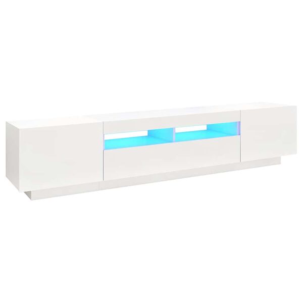 vidaXL Large Modern White TV Cabinet Engineered Wood Big TV Cabinet