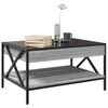 vidaXL Coffee Table Grey Sonoma Engineered Wood, Glass, Metal Medium
