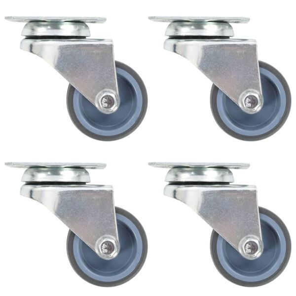 vidaXL Twin-wheel Swivel Casters 4 pcs 1.97 "