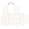 vidaXL Wheelie Bin Storage White 33.1x35.4x50.6" Solid Wood Pine