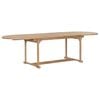 vidaXL Garden Table Natural Teak Solid Teak Wood 71-110 in Extendable