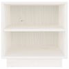 vidaXL Bedside Cabinet Set of 2 White Solid pinewood Medium