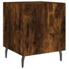 vidaXL Bedside Cabinet Smoked oak Engineered wood, iron, aluminum