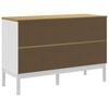 vidaXL Drawer Cabinet White Solid pine wood Medium Chest of Drawers