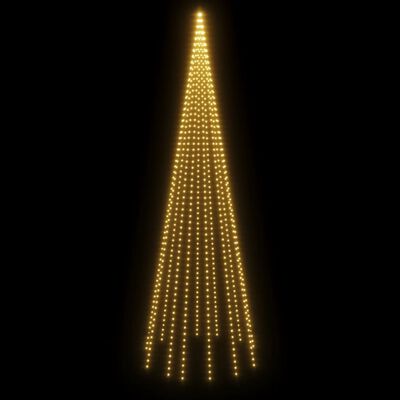 vidaXL Christmas Tree Light on Flagpole Colorful 732 LEDs 196.9"