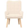 vidaXL Armchair Cream 24.80 x 26.38 x 37.01 in Sherpa Fabric