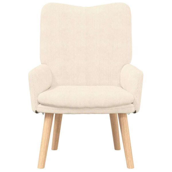 vidaXL Armchair Cream 24.80 x 26.38 x 37.01 in Sherpa Fabric