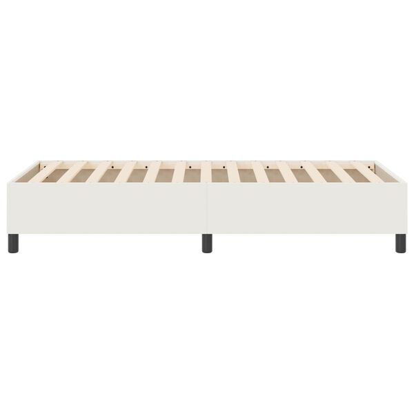 vidaXL Platform Bed Frame Cream 35.43 x 78.74 in Fabric