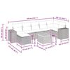 vidaXL Garden Sofa Set Grey PE rattan Large Modular Garden Sofa Set