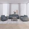 vidaXL Sofa Set Dark Grey Velvet (100% polyester), metal, plywood Large