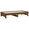 vidaXL Day Bed Honey brown Solid pinewood Full Pull-Out Day Bed