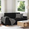 vidaXL Loveseat Sofa Black 100% Polyester, Plywood, Steel 2-seater
