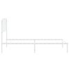 vidaXL Bed Frame White Steel King Single Bed Frames Rectangular